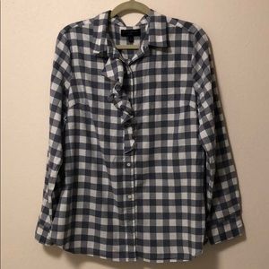 Banana Republic Ruffle Button Front Top